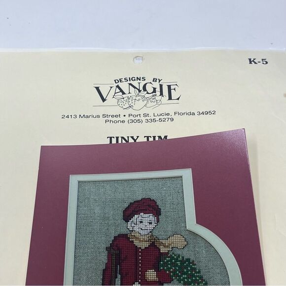 Tiny Tim Counted Cross Stitch Kit Designs by Vangie Opened - Picture 2 of 11